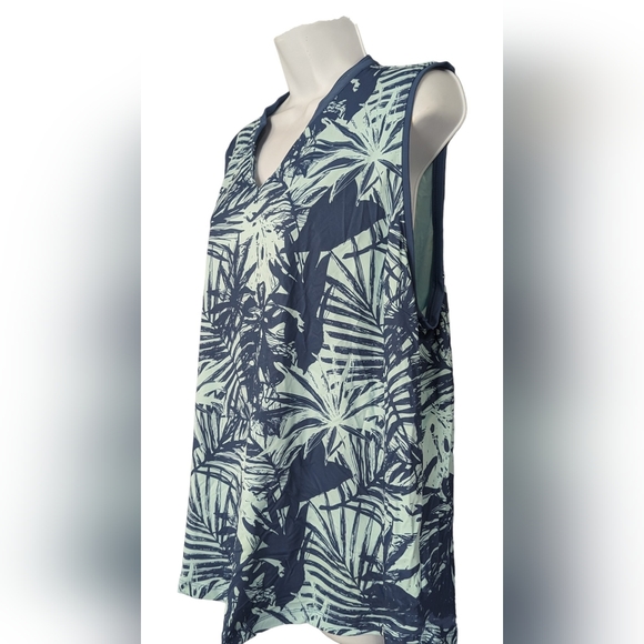 Lady Hagen Tropical Print Blue Palm Tree Sleeveless Polo size XXL Women's NWT - Picture 10 of 11